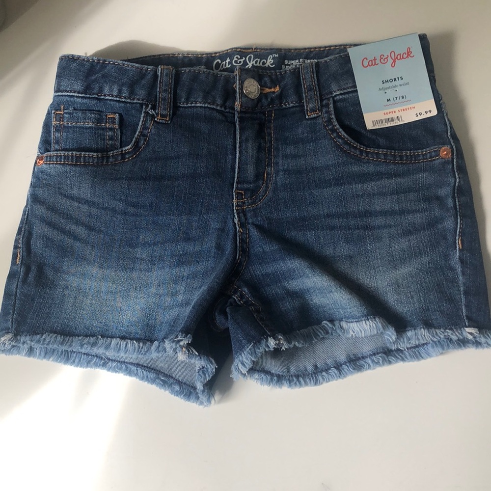 Girls Cat and Jack adjustable waist shorts. NWT